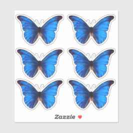 Blauwe Morpho vlinder | Custom Cut Vinyl Sticker
