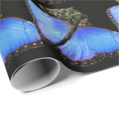Blauwe Morpho Vlinder Inpakpapier (Rol Hoek)