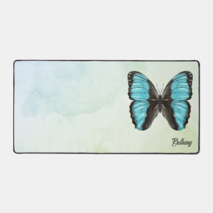 Blauwe Morpho Vlinder Insect Art Natuur Liefhebber Bureaumat