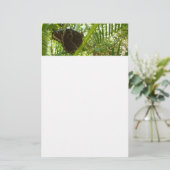 Blauwe Morpho Vlinder Natuurfotografie Briefpapier (Staand voorkant)