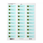 Blauwe Morpho Vlinder Natuurfotografie Etiket (Full Sheet)
