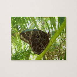Blauwe Morpho Vlinder Natuurfotografie Legpuzzel