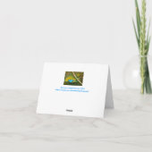 BLAUWE MORPHO VLINDER NOTECARD KAART (Achterkant)