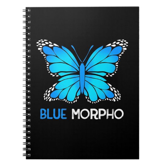 Blauwe Morpho Vlinder Notitieboek (Voorkant)