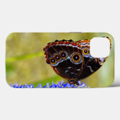 Blauwe morpho vlinder op een moeras orchidee Case-Mate iPhone case (Achterkant (horizontaal))
