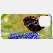 Blauwe morpho vlinder op een moeras orchidee Case-Mate iPhone case (Achterkant (horizontaal))