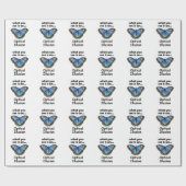 Blauwe Morpho Vlinder Optische Illusie Grappige Ci Cadeaupapier (Vlak)