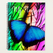 Blauwe Morpho Vlinder Planner (Voorkant)