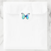 Blauwe Morpho Vlinder Stickers (Tas)