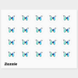 Blauwe Morpho Vlinder Stickers