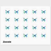 Blauwe Morpho Vlinder Stickers (Vel)