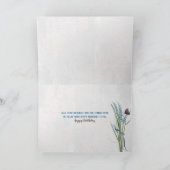 Blauwe Morpho vlinder verjaardag Kaart (Binnen)