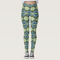 Blauwe Morpho Vlinder Vleugel Patroon Legging
