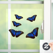 Blauwe Morpho Vlinders Venster Cling Raamsticker (Huis)