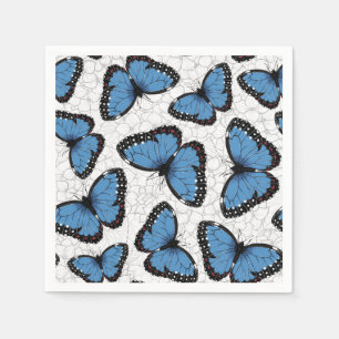 Blauwe morphovlinders servet