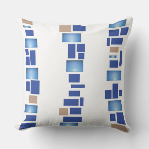 BLAUWE MOSIAC-TILEN ONTWERPRetro-Sierkussen Kussen