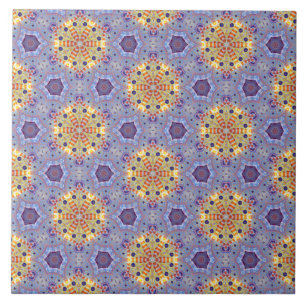 Blauwe moskebaardvis tegeltje