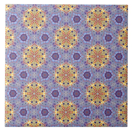 Blauwe moskebaardvis tegeltje (Voorkant)