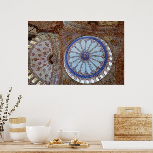 Blauwe moskee afdrukken poster (Keuken)