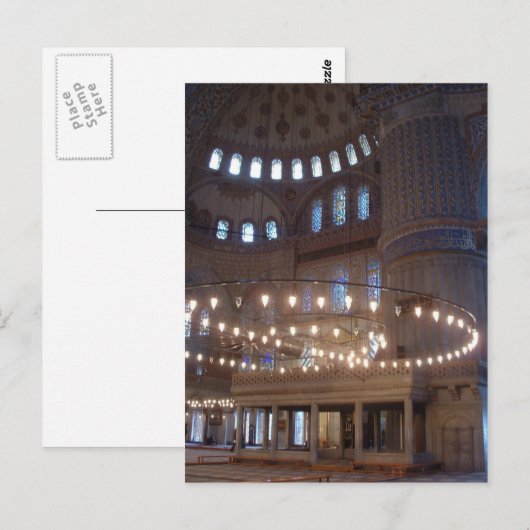 Blauwe moskee briefkaart (Voorkant / Achterkant)