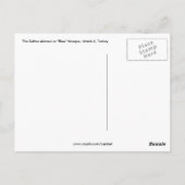 blauwe moskee briefkaart (Achterkant)