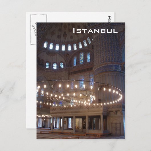 Blauwe Moskee Briefkaart (Voorkant / Achterkant)