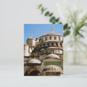 blauwe moskee camii briefkaart (Staand voorkant)