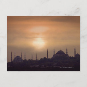 Blauwe Moskee en Hagia Sophia Turkije, Istanboel Briefkaart
