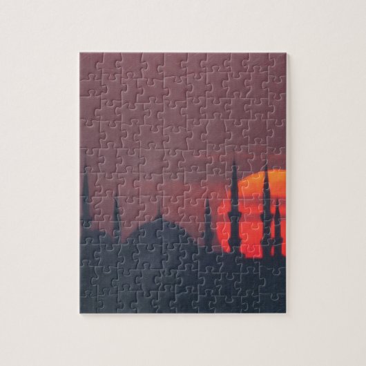 Blauwe moskee en Sofia-mengsel Legpuzzel (Verticaal)