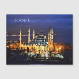 Blauwe moskee in Istanbul bij nacht