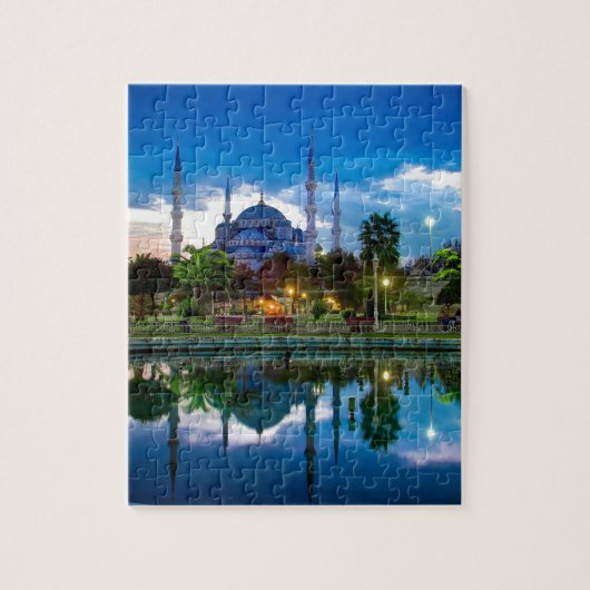 Blauwe moskee in Istanbul Legpuzzel (Verticaal)
