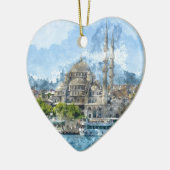 Blauwe moskee in Istanbul, Turkije Keramisch Ornament (Links)