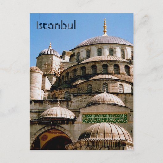 blauwe moskee istanbul briefkaart (Voorkant)