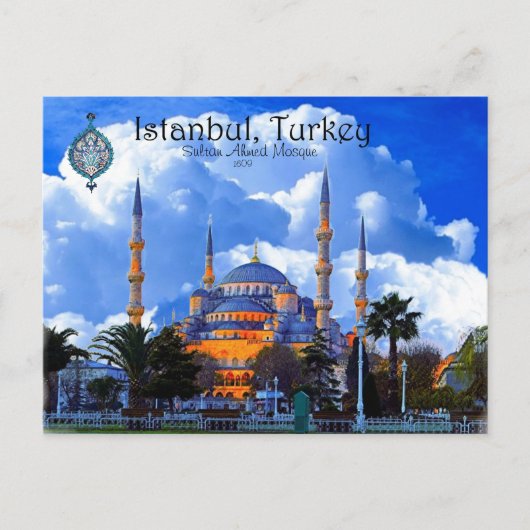 Blauwe moskee - Istanbul Briefkaart (Voorkant)