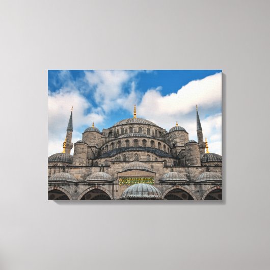 Blauwe moskee Istanbul Canvas Afdruk (Voorkant)