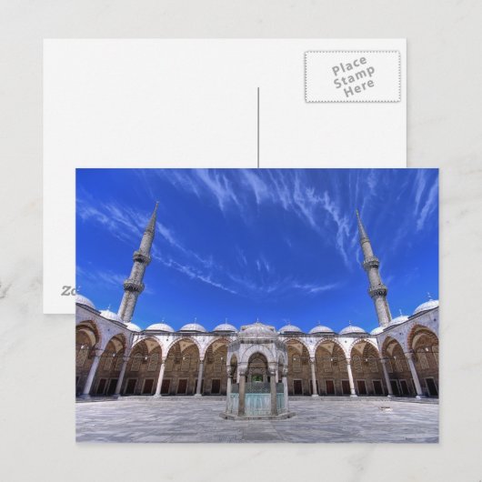 Blauwe moskee, Istanbul, Turkije Briefkaart (Voorkant / Achterkant)