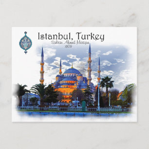 Blauwe moskee - Istanbul, Turkije Briefkaart