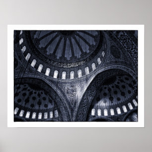 Blauwe moskee, Istanbul/Turkije Poster
