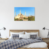 Blauwe Moskee Landschap Canvas Afdruk (Insitu (Slaapkamer))