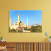 Blauwe Moskee Landschap Canvas Afdruk (Insitu (Woonkamer))