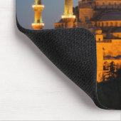 Blauwe moskee op twilight Mousepad Muismat (Hoek)