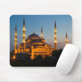 Blauwe moskee op twilight Mousepad Muismat (Met muis)