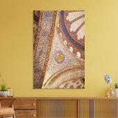 Blauwe Moskee Plafond Canvas Afdruk (Insitu (Woonkamer))