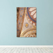 Blauwe Moskee Plafond Canvas Afdruk (Insitu (Houten vloer))