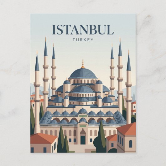 Blauwe Moskee Turkije Briefkaart (Voorkant)