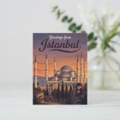 Blauwe Moskee Turkije Briefkaart (Staand voorkant)