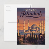 Blauwe Moskee Turkije Briefkaart (Voorkant / Achterkant)