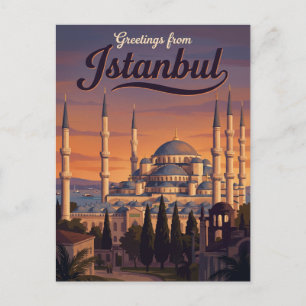 Blauwe Moskee Turkije Briefkaart
