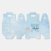 Blauwe moslim Baby jongen aqeeqah Bedankdoosjes (Ongevouwen)