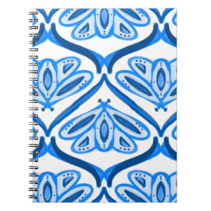 Blauwe Mot Vlinder Aquarel Ziet Er Wit Mooi Uit  Notitieboek